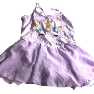 Girls Dance Costume Purple Multi Unicorn Size XL 7